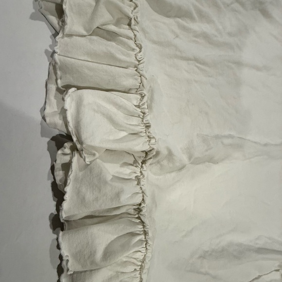 New! We The Free White Oversized Women’s Short Sleeve Ruffle Top Size- Large - Picture 4 of 4